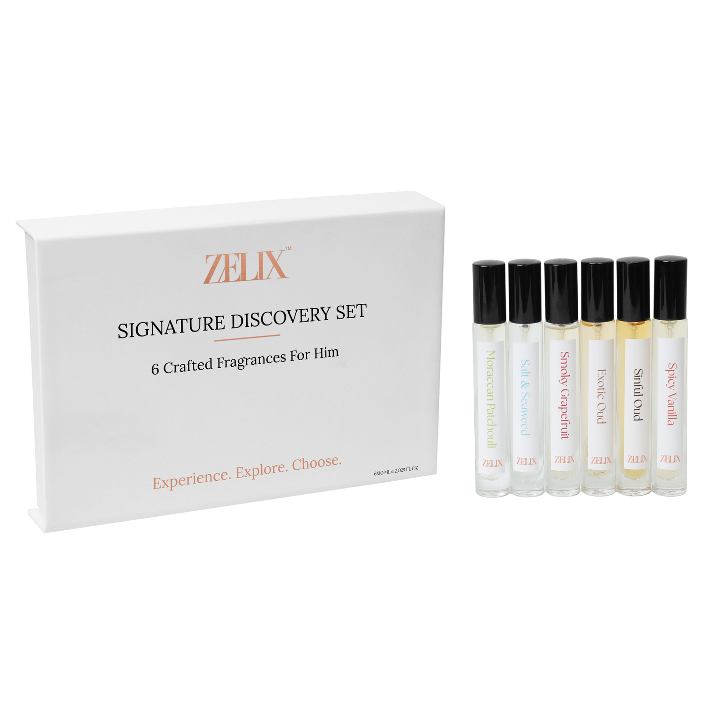 Zelix Signature Discovery Set for Him | Crafted Fragnances (6 X 10 ml)